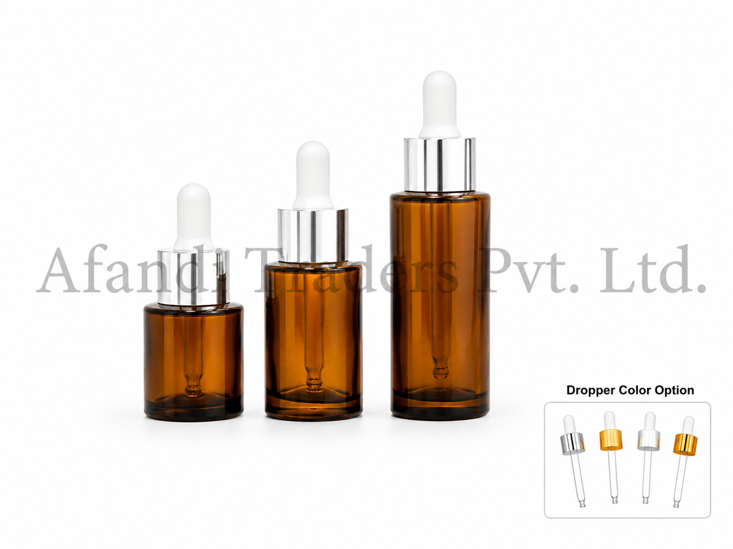 Amber Flat Shoulder Bottle