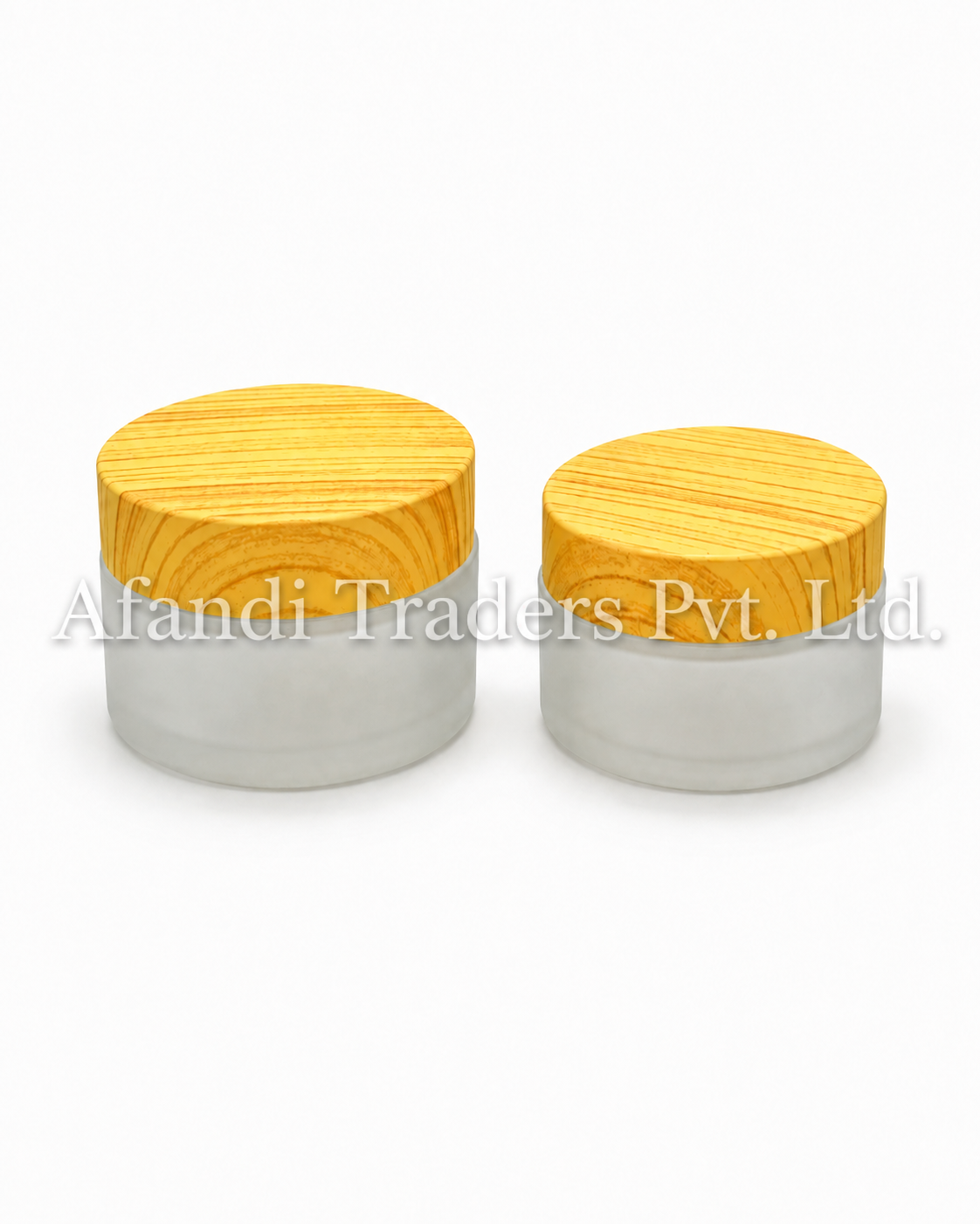 Frosted Jar Wooden Cap